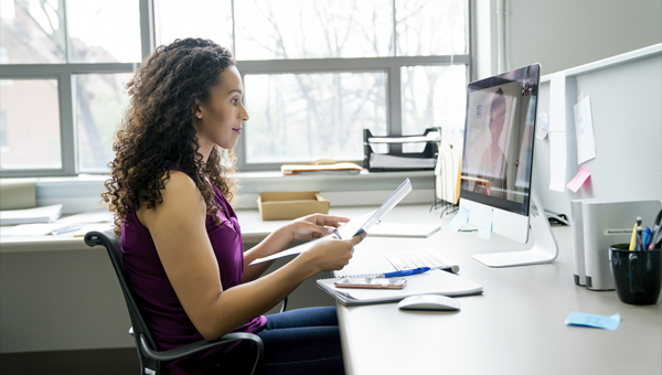 Person on a video call