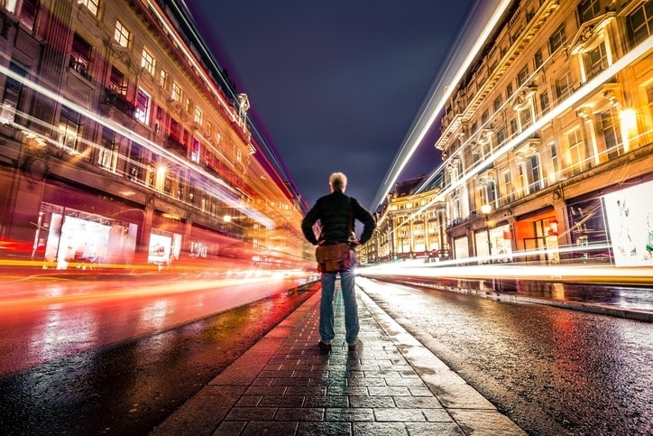 Street lights at night 