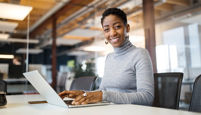 Business woman at desk