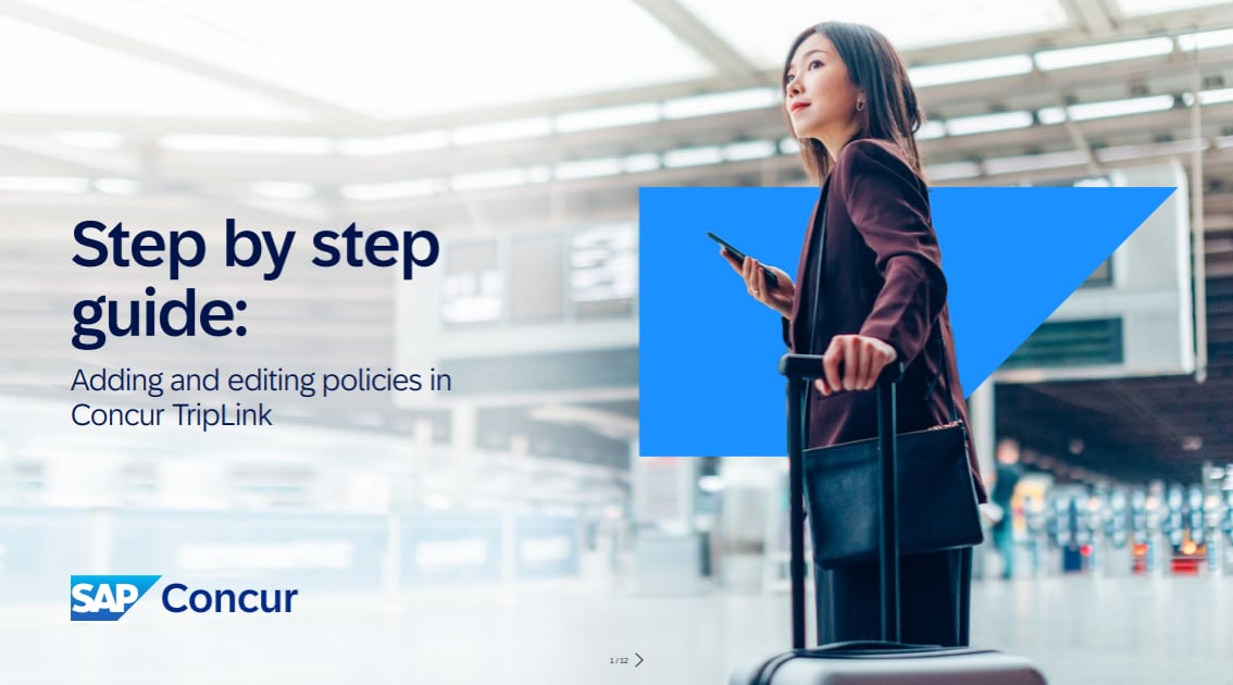 How to Update Policy in Concur TripLink (step-by-step guide)